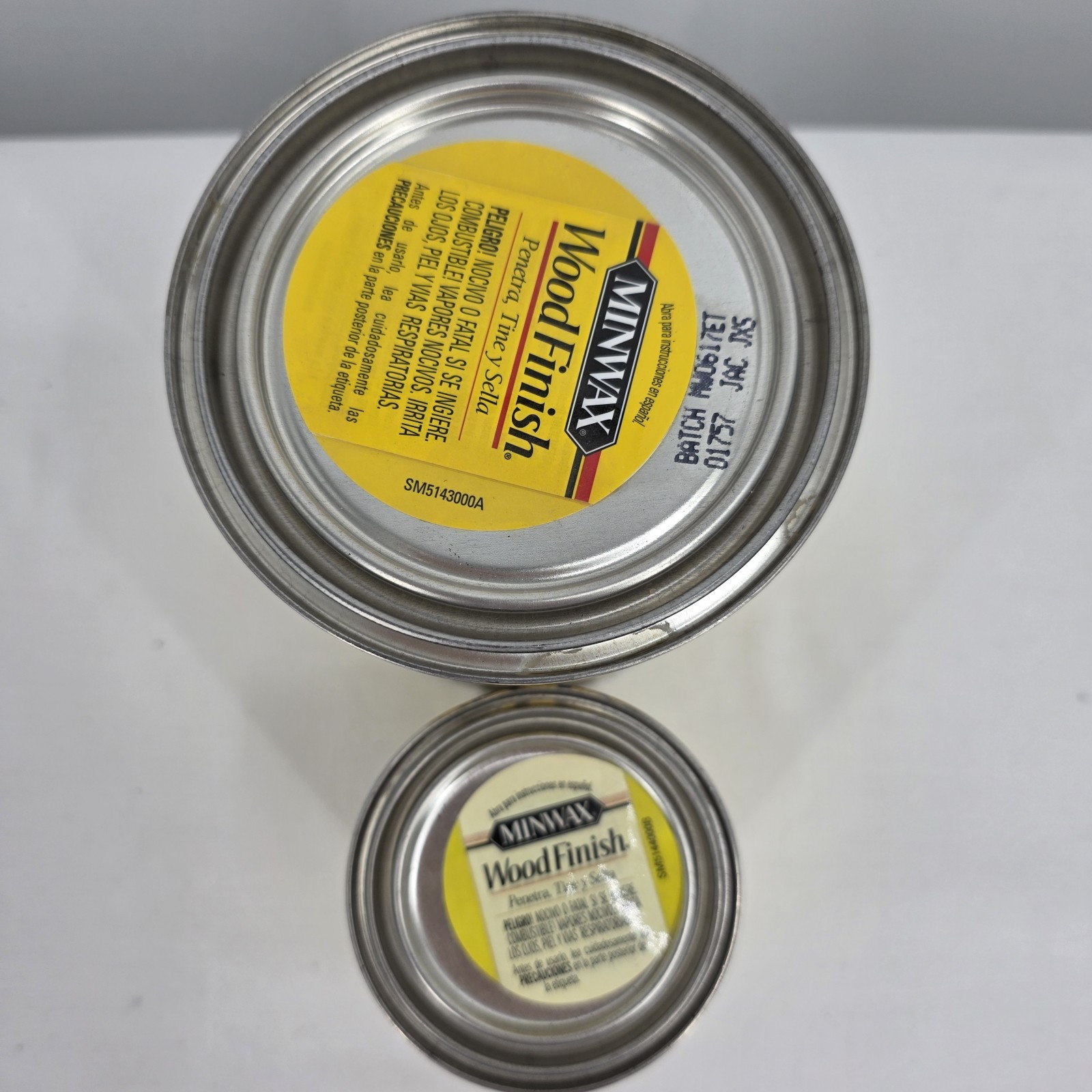 Minwax 218 Puritan Pine Finish Oil-Based Wood Stain 2 New Cans: 1/2 Pint & Quart