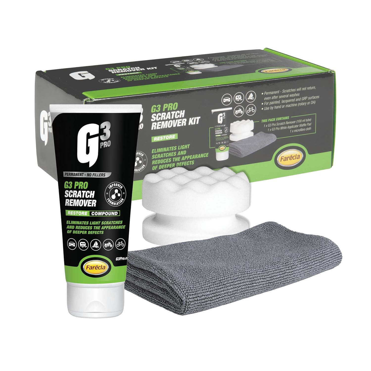 Scratch Remover Kit – Permanent Car Scratch and Scuff Removal | Easy Application