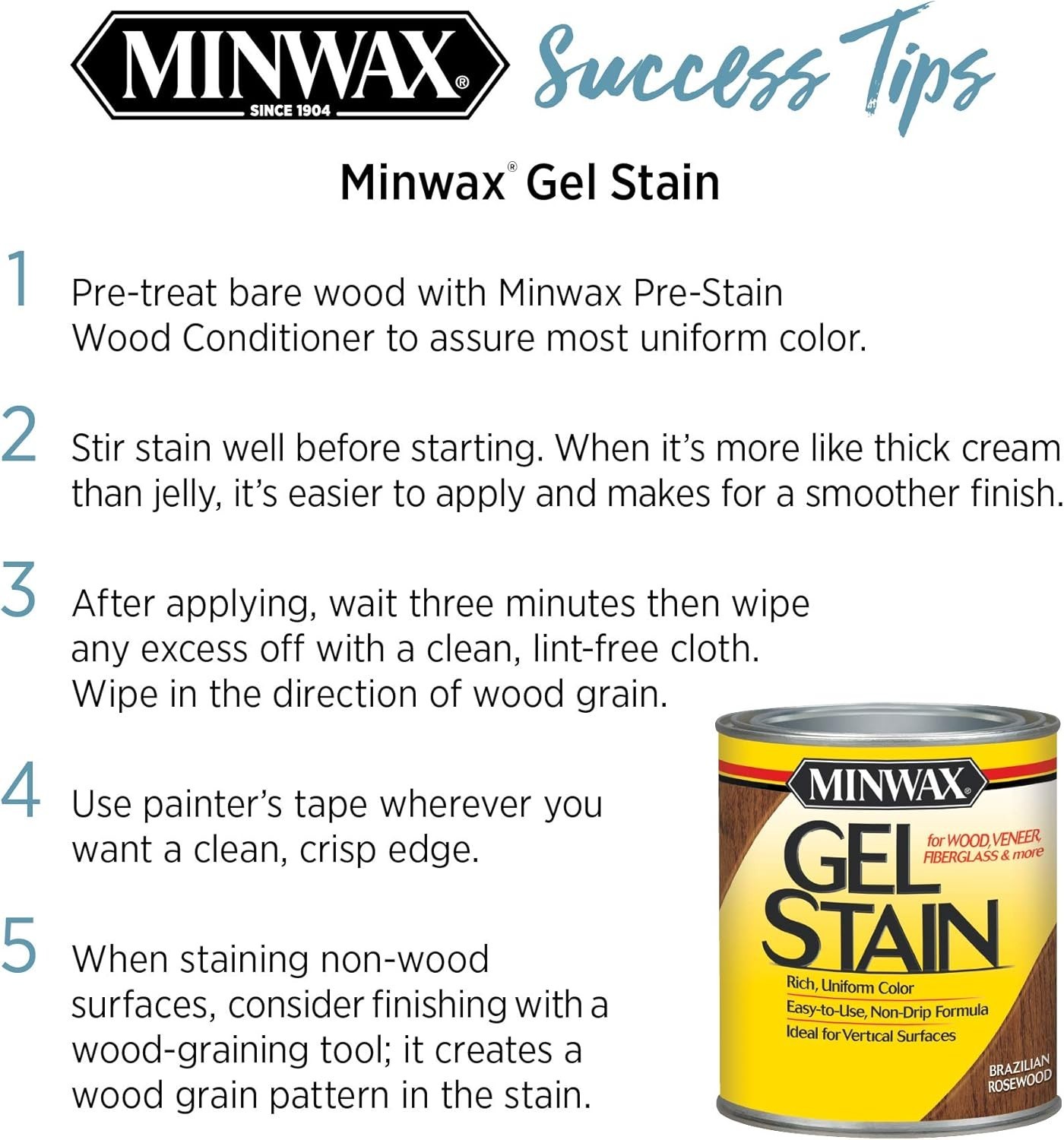 Easy Control Walnut Gel Stain – 1 Quart for Beautiful Semi-Transparent Finish