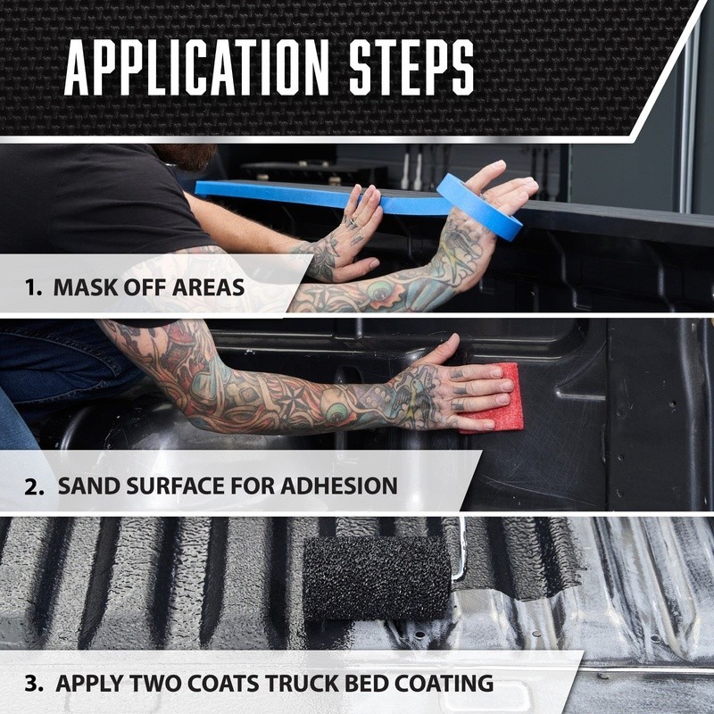 Automotive Universal Truck Bed Coating Flat Matte Stops Rust Durable Protection