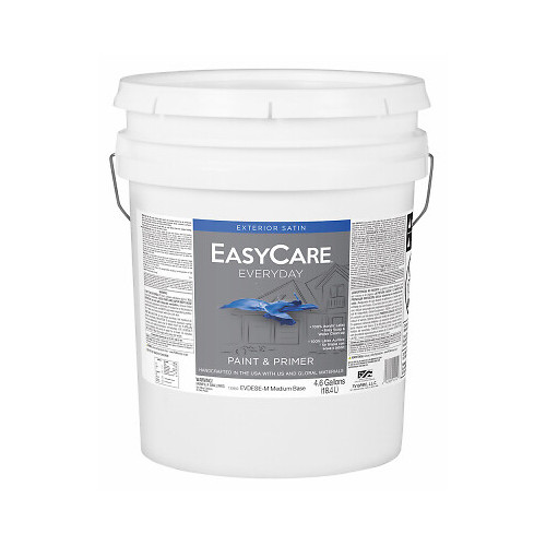 EasyCare EVDESEM-5G Everyday Exterior Latex Paint, Satin, Medium Base, 5 Gallon