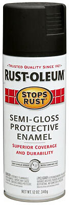 Rust-Oleum 7798-830 Stops Rust Spray Enamel, Black Semi-Gloss, 12-oz. – Quantity