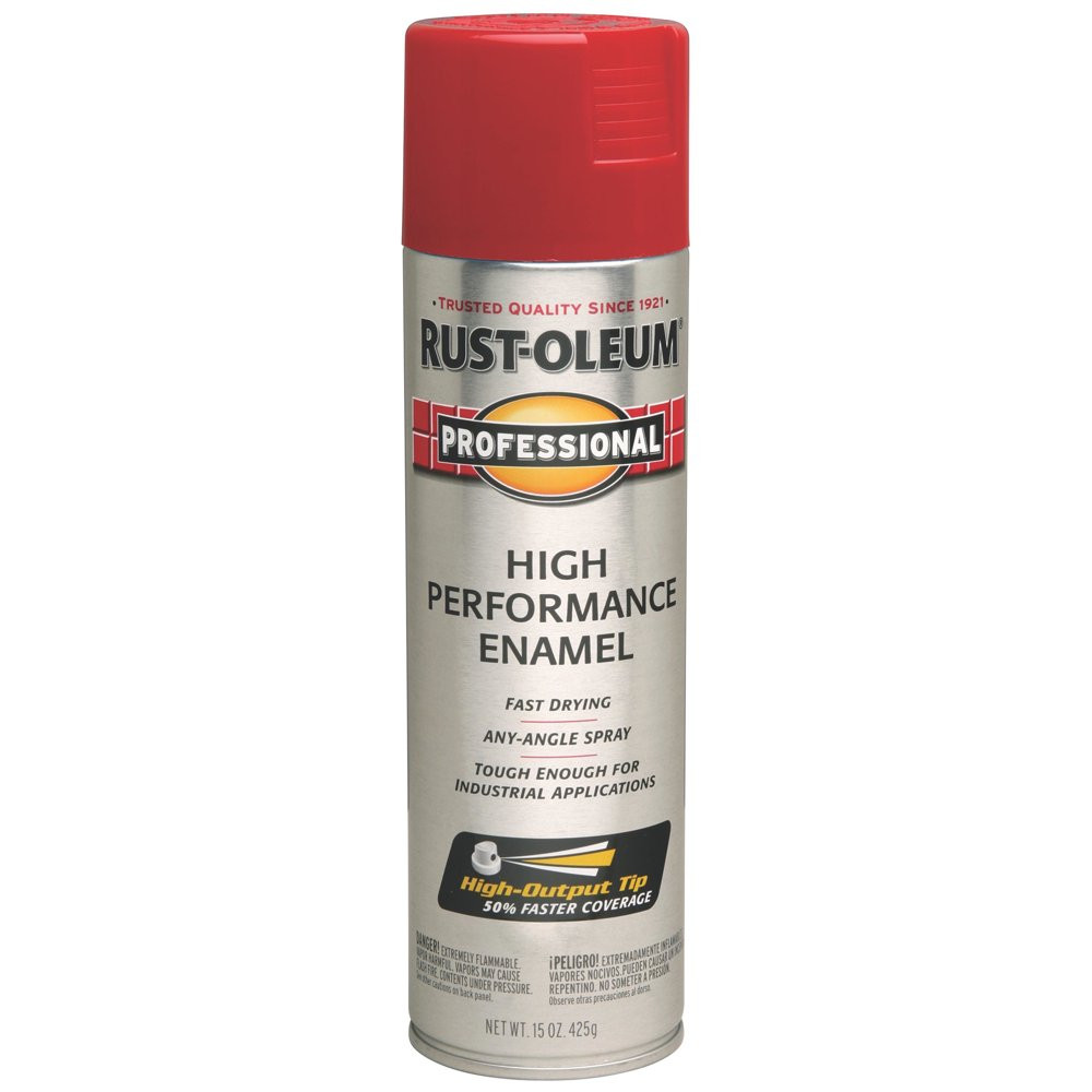 High Performance Gloss Enamel Red Spray Paint Metal Wood Rust Protection 15 Oz