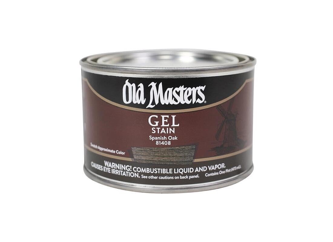 Old Masters 81408 Gel Stain 1 Pint Spanish Oak Household Wood Stain