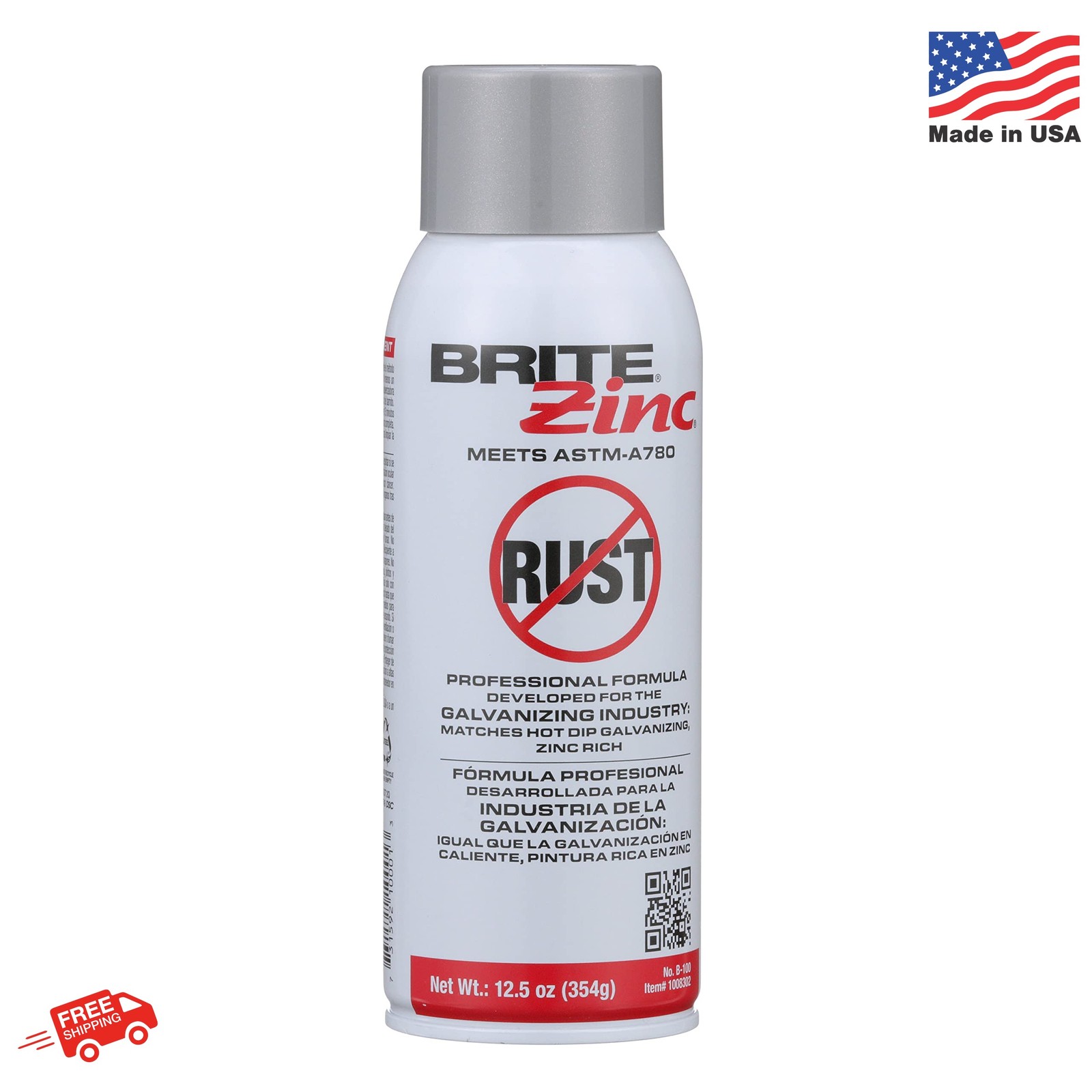 Weld-Aid B-100 Brite Zinc Primer, 12.5 oz