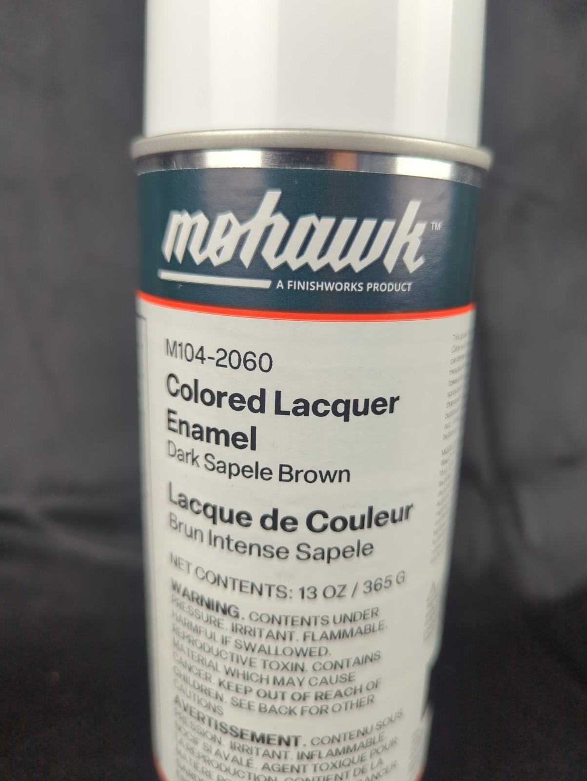 Mohawk M104-2060 Colored Lacquer Enamel Dark Sapele Brown, 13 ounces