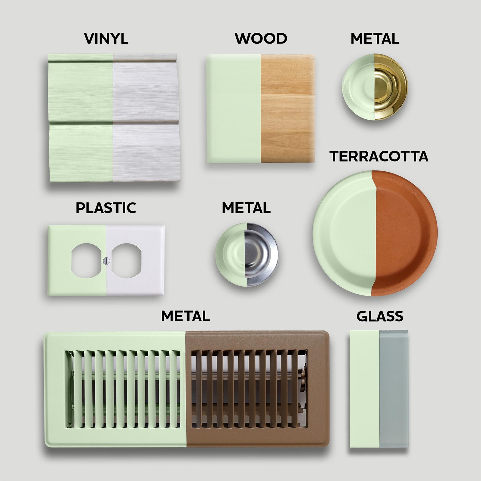 Satin Pale Moss Green Spray Paint and Primer for Interior/Exterior Use
