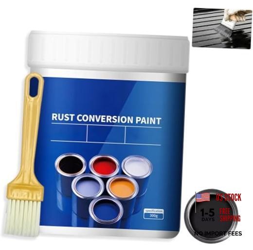 Weatherproof Rust Converter Paint for Metal, Rust Remover for Metal and Black