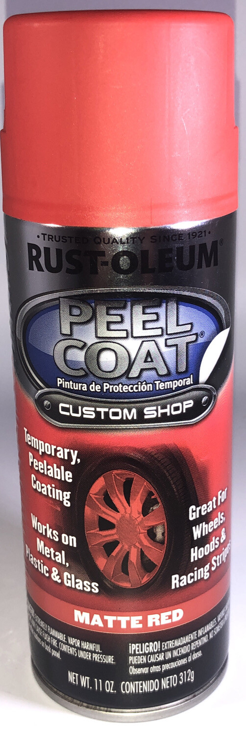 Rust-Oleum 284314 Peel Coat Custom Shop Matte Red 11 Oz Can-BRAND NEW-SHIP N 24H
