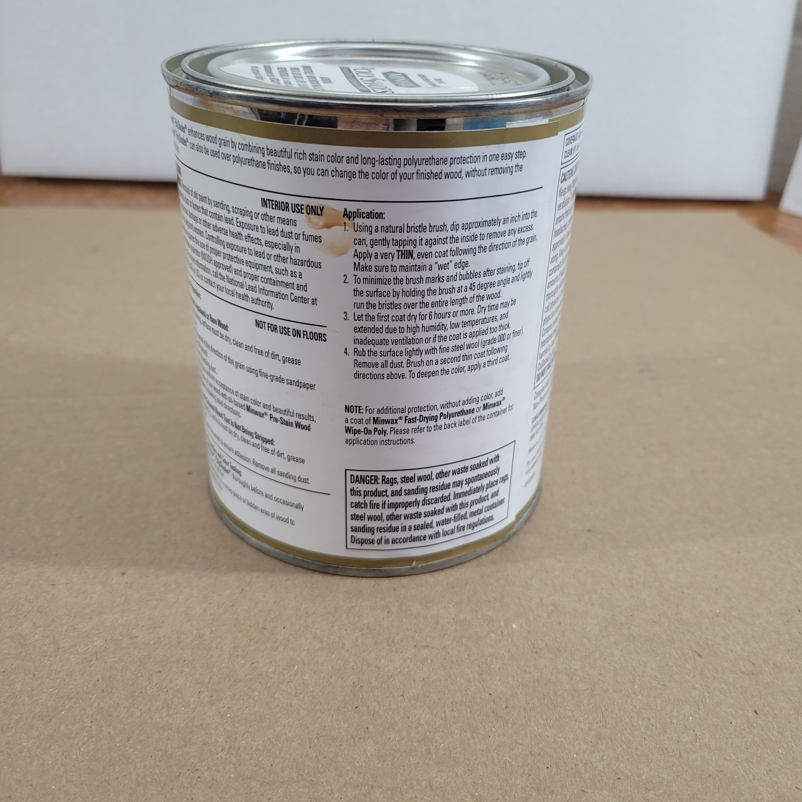 Minwax Polyshades Stain Polyurethane Quart PECAN Satin 32 oz new