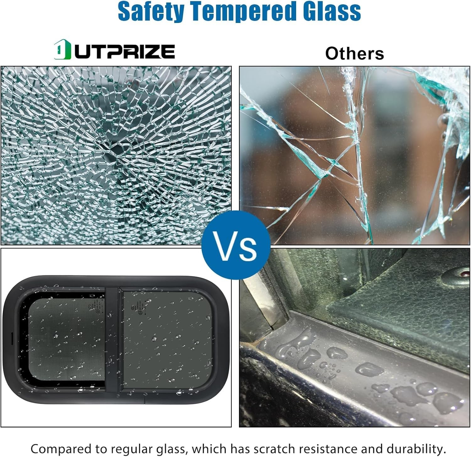 Outprize Vertical Rv Window 12 W X 22 H Tinted Sliding Rv Window Net Screen And