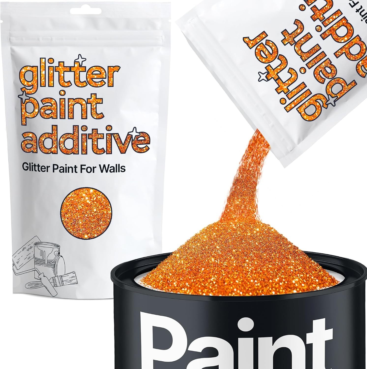 Long-Lasting Copper Glitter Paint Additive 3.5oz – Elevate Any Room Effortlessly