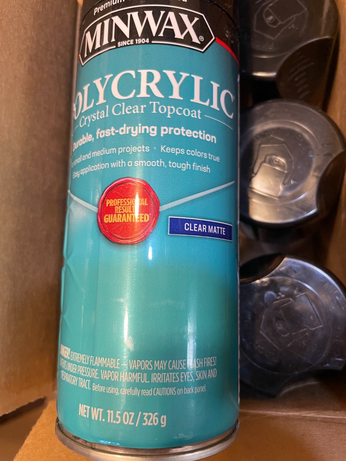 6 pcs. Minwax Polycrylic Protective Finish Aerosol 11.5 oz Crystal Clear Matte