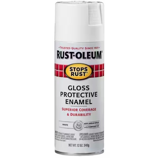 Rust-Oleum Stops Rust 12 oz. Durable Protective Enamel Spray Paint, Gloss White