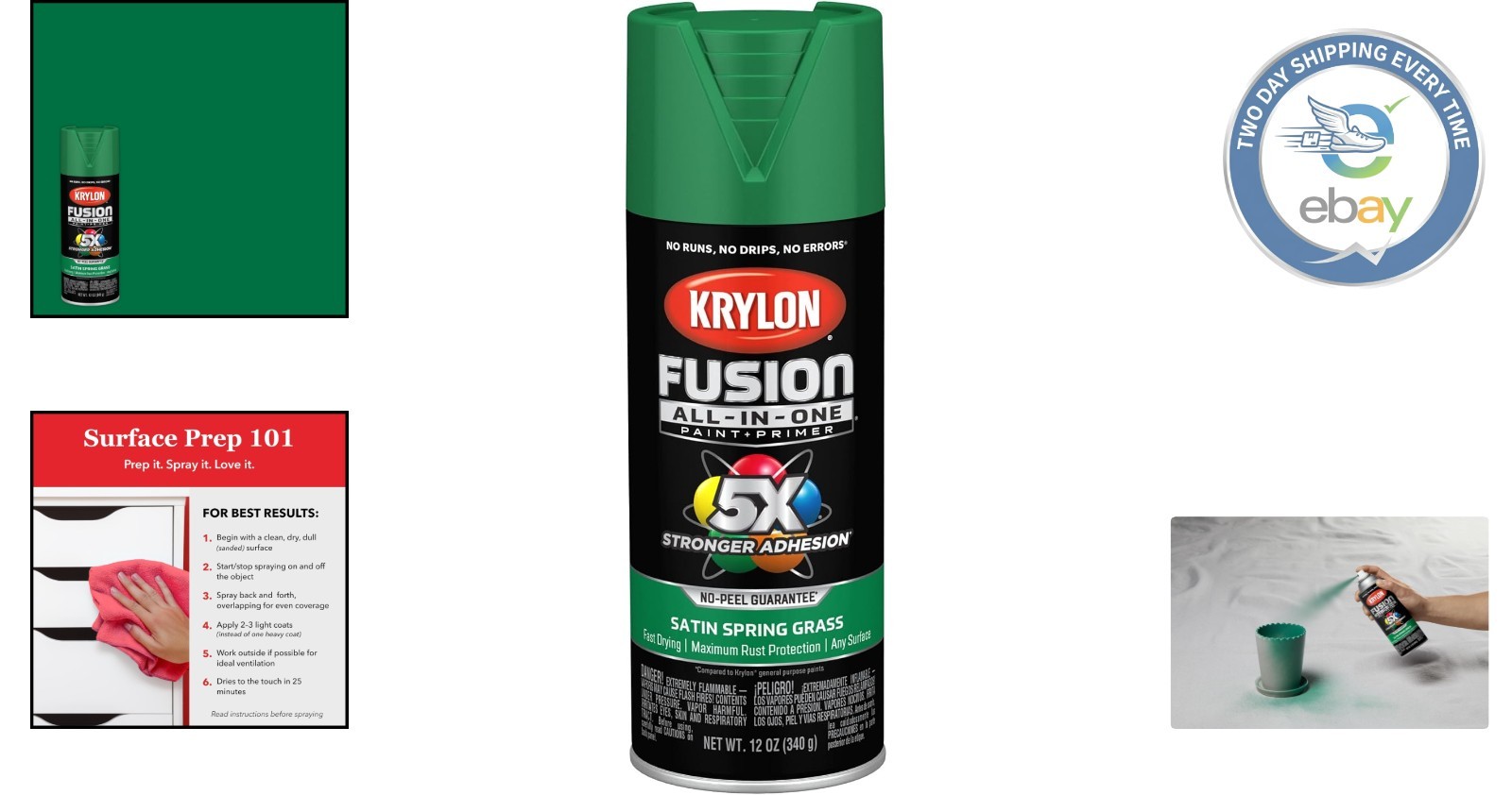 Spray Paint 12 oz Satin Spring Grass – Perfect for Indoor/Outdoor Renovations