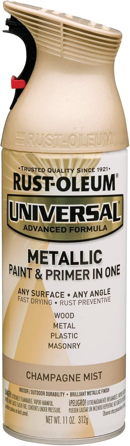 Rust-Oleum 261415 Universal All Surface Metallic Mist Spray Paint, 11 oz