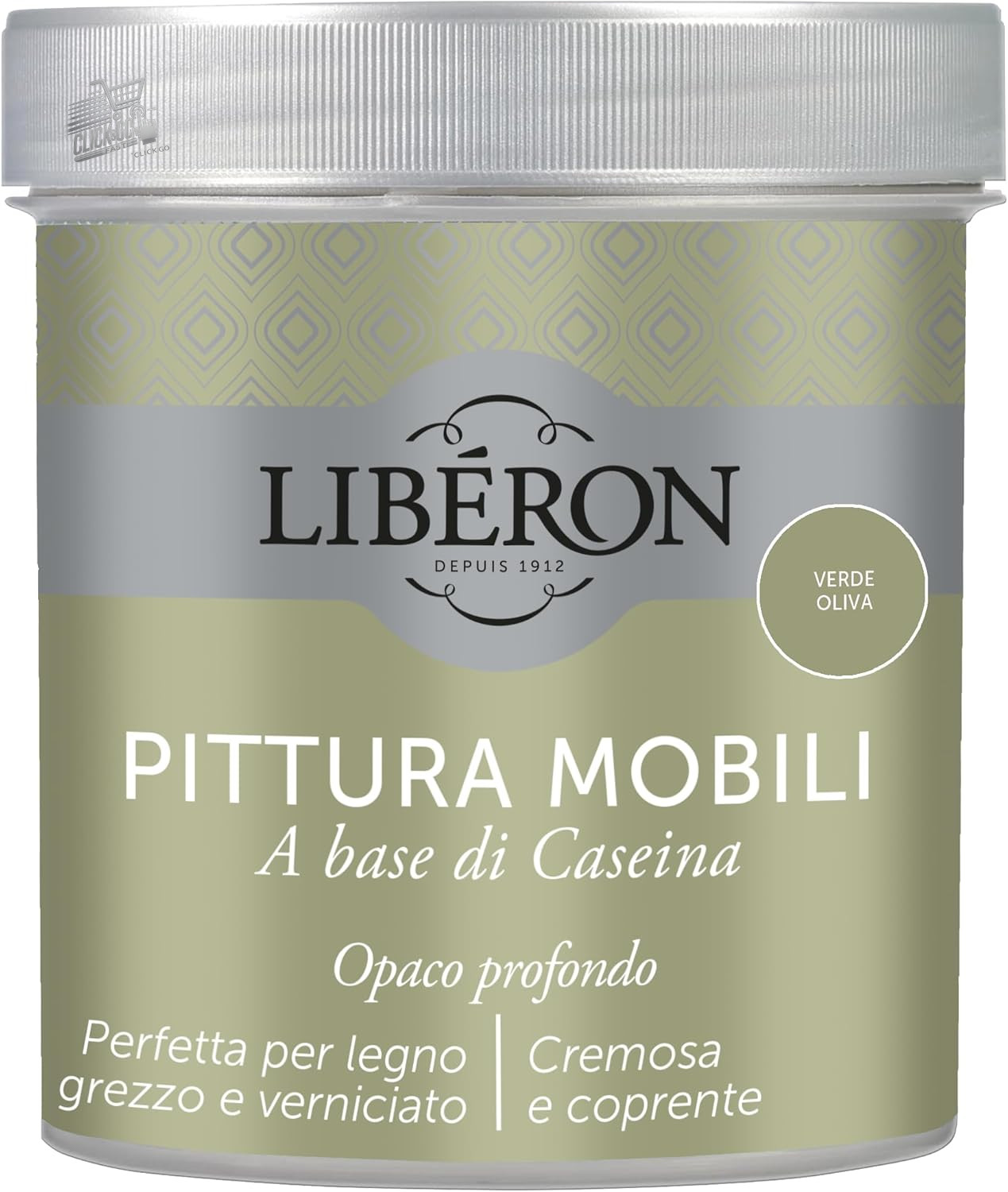 Casein Olive Green Furniture Painting 0.5L Shabby Chic Paint Natural Matte Wood