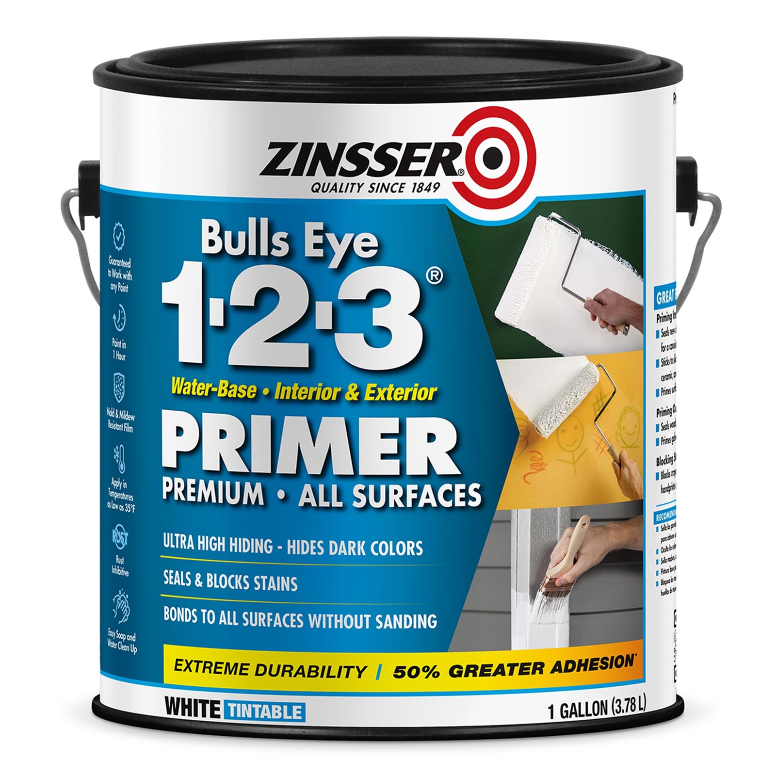 Zinsser 2001 Bulls Eye 1-2-3 All Surface Premiumr Gallon White