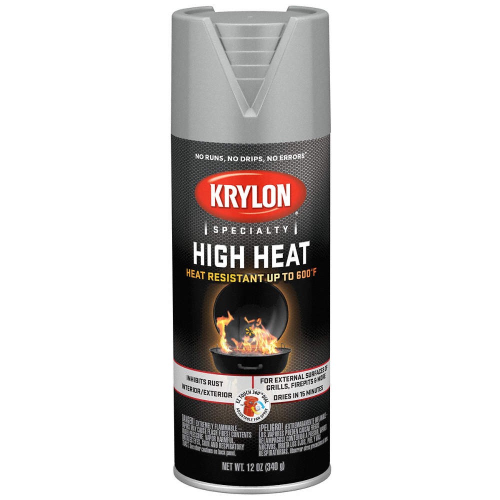 KRYLON K01407777 Spray Paint,Aluminum,12 oz.,15 min. 38EM95