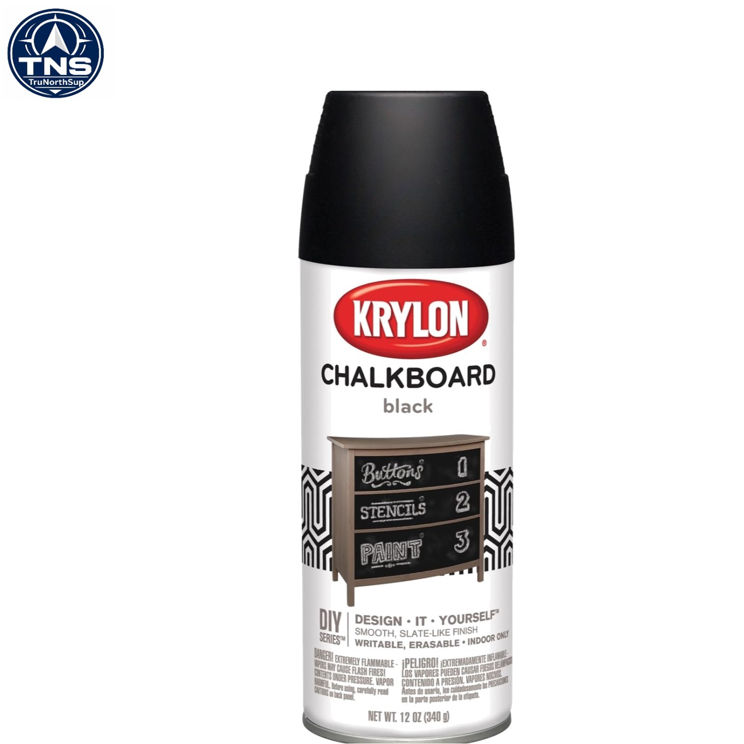 Transform Your Space with 12 oz Indoor Spray Paint – Rich Matte Black Finish