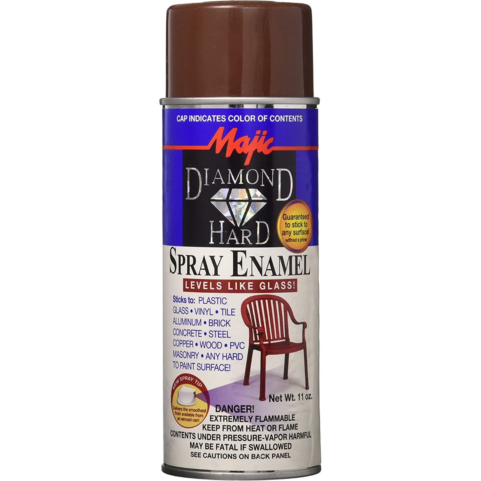 Majic Paints 8-21502-8 11 oz. Dark Brown Diamond Hard Spray Enamel – Dark brown