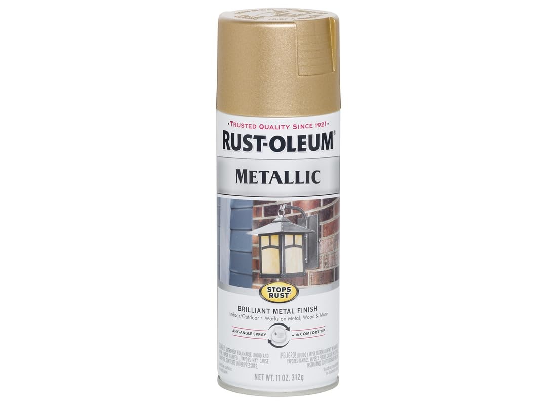 286524 Stops Rust Metallic Spray Paint, Warm Gold,11 Ounce Pack of 1