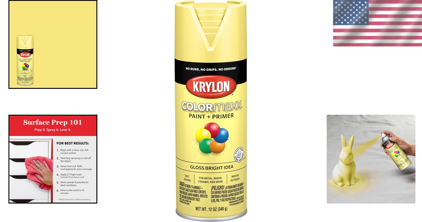 12 oz COLORmaxx Bright Idea Spray Paint – Fast-Dry Glossy Finish for Any Project