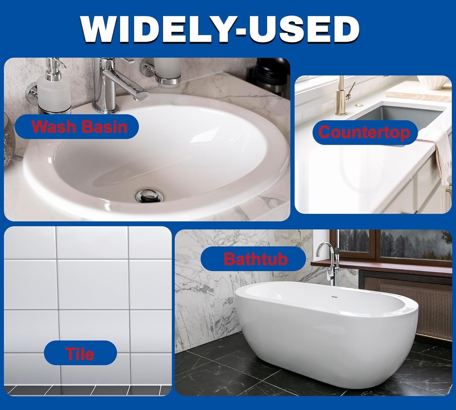 Tub and Tile Refinishing Kit, 17oz/500g Tile Paint with Tools and Hardener