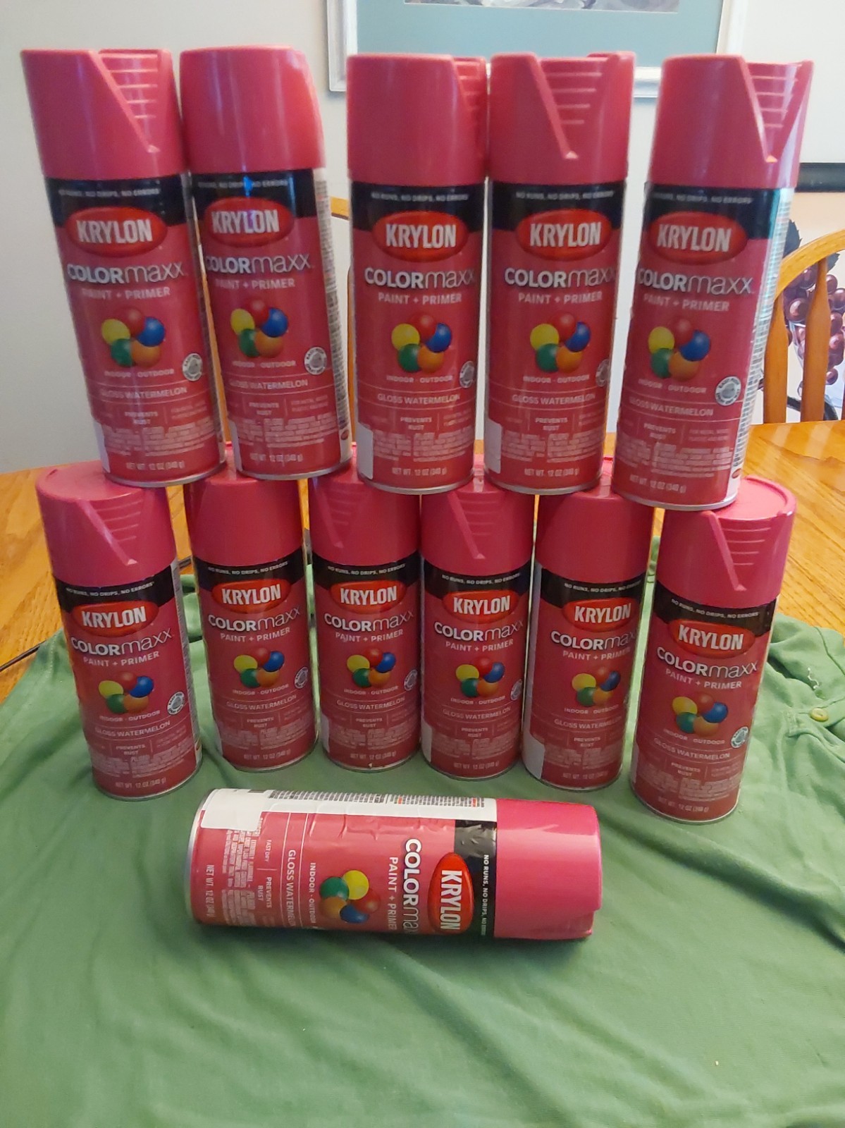 (12)-Krylon ColorMaxx 12 Oz. Gloss Spray Paint, Watermelon Pink