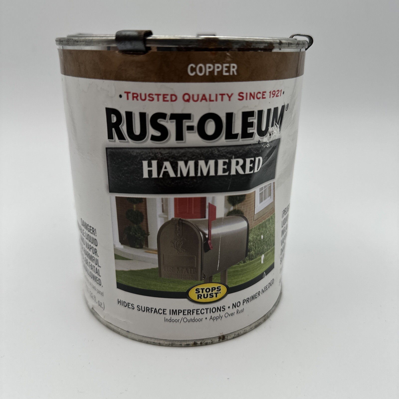 Rust-Oleum 239074 Hammered Metal Finish, Copper, 1-Quart – Dented Can