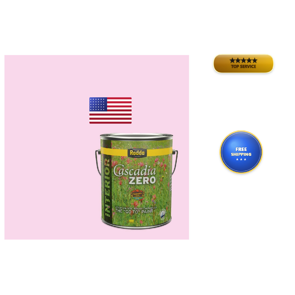 Rodda Paint Rodda Cascadia Zero Interior Flat In One 1-Gallon Little Smile