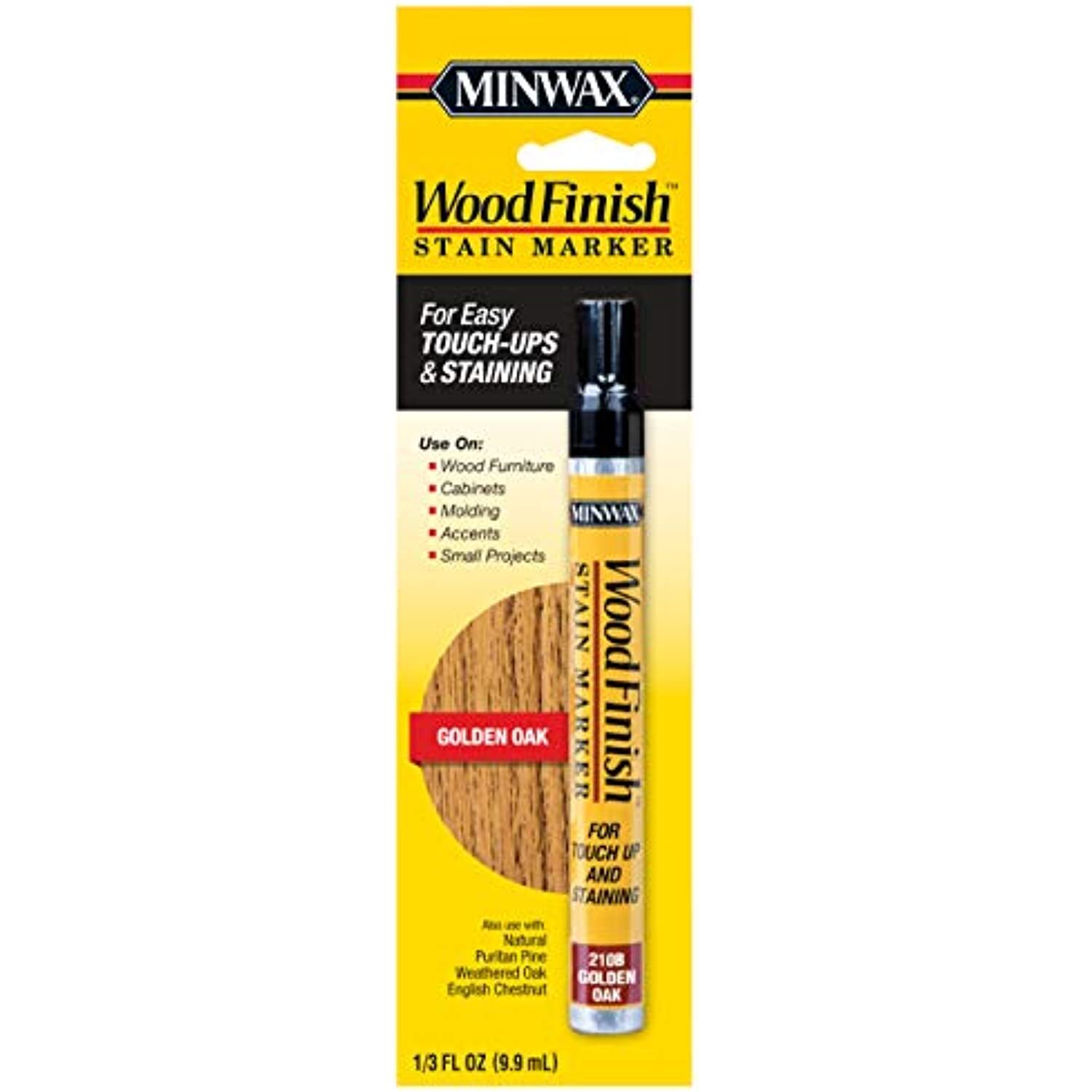 Minwax Wood Finish Stain Marker Semi-Transparent Golden Oak Stain Marker 0.33 oz