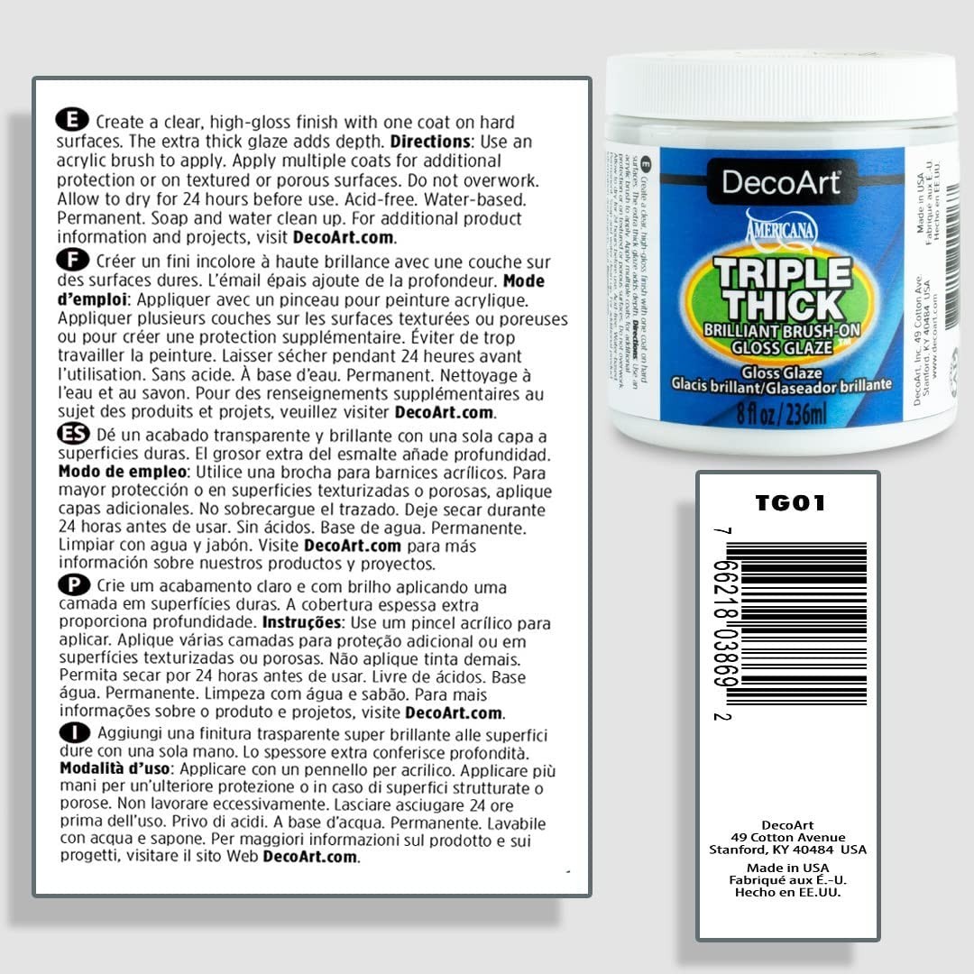 Smooth Application Non-Toxic Acrylic Paint, 8 Fl Oz – Glossy White Blue Hue