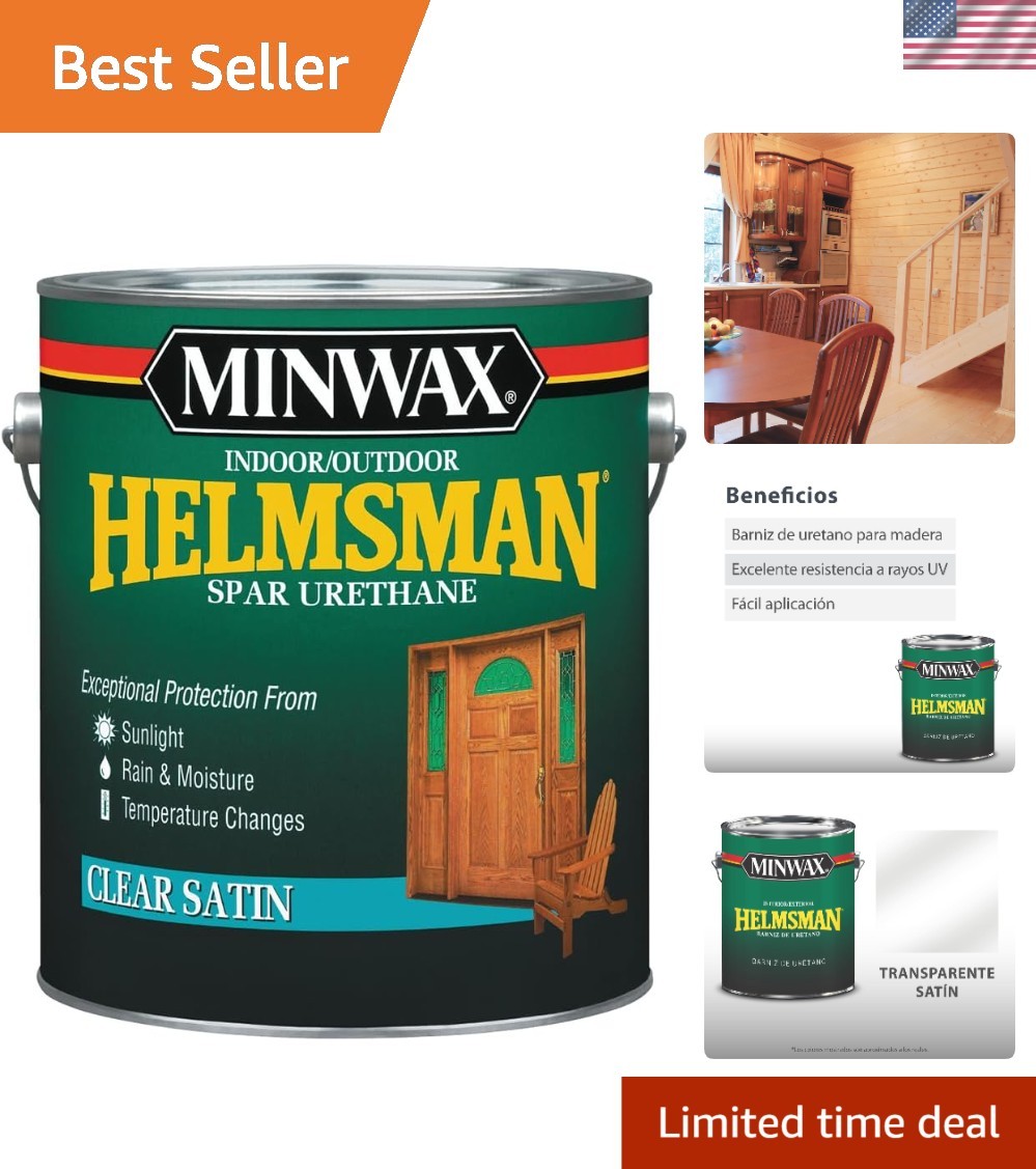 Helmsman Satin Spar Urethane – Gallon for Superior Wood Protection & UV Shield