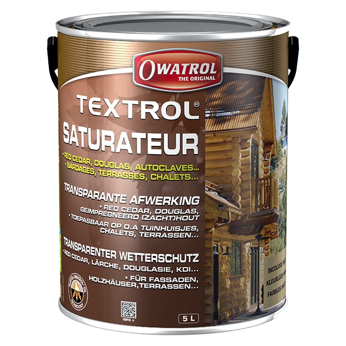 Owatrol Textrol 5L – Oak Rustic Wood Oil For Outdoors – Fences & Facades