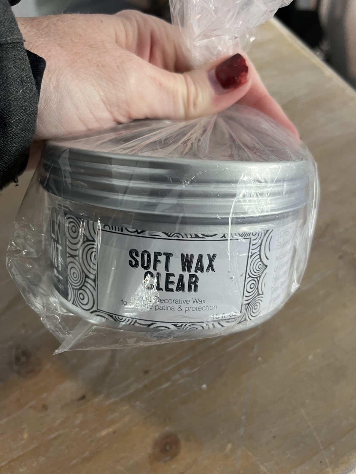 Magnolia Home & Real Milk Paint Co. Soft Wax Clear 6oz Paste for Wood Seals