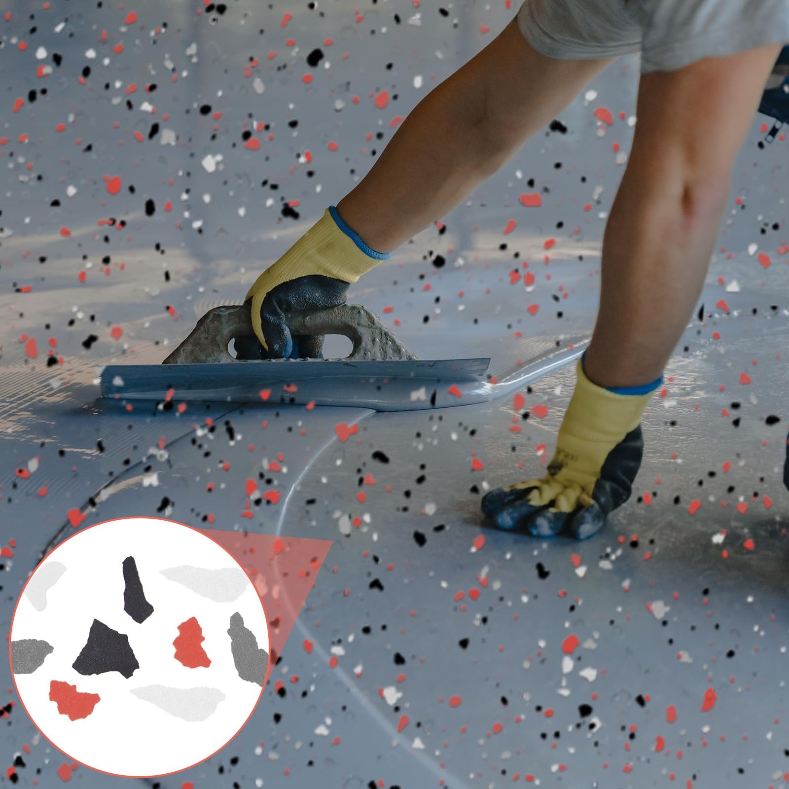 2.8 Kg/ 6.17 lb Blend Decorative Color Chips Epoxy Flakes for Garage Floor Bl…
