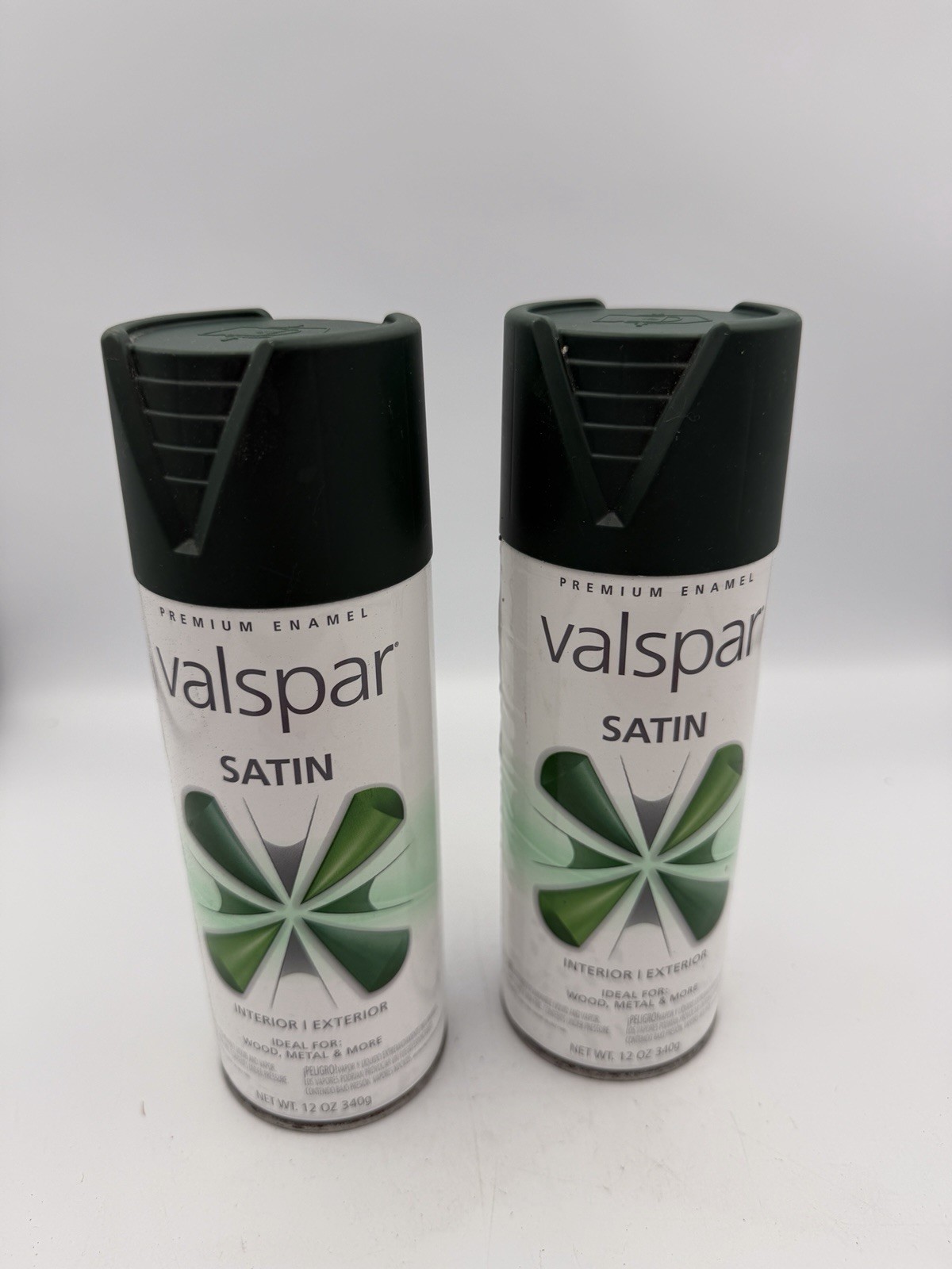 VALSPAR SATIN INTERIOR / EXTERIOR SPRAY PAINT Hunter Green NEW