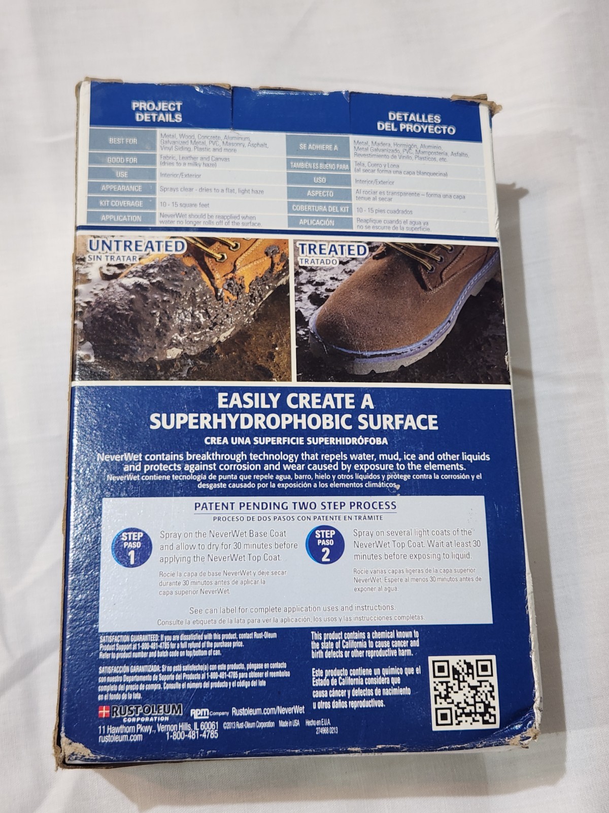 Rustoleum Never Wet Multi-Surface Liquid Repelling Treatment Kit Frosted Clear