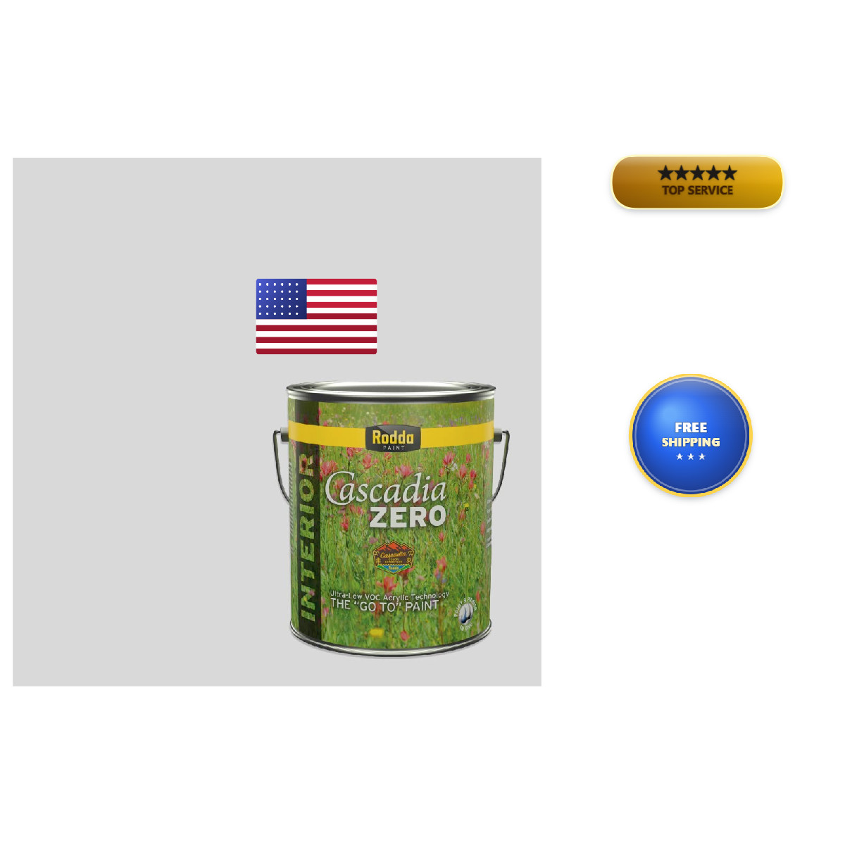 Rodda Paint Rodda Cascadia Zero Interior Flat In One 1-Gallon Cool Elegance