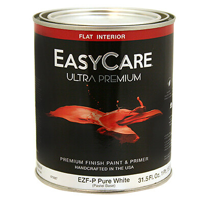 EasyCare EZFP-QT Ultra Premium Interior Latex Paint & Primer, Pure White Flat
