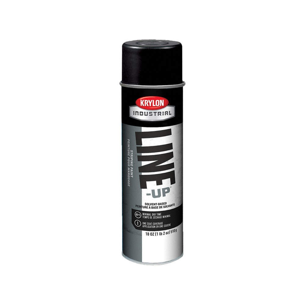 KRYLON INDUSTRIAL K00830408 Striping Paint,Semi-Permanent,20oz,Black 54TH30