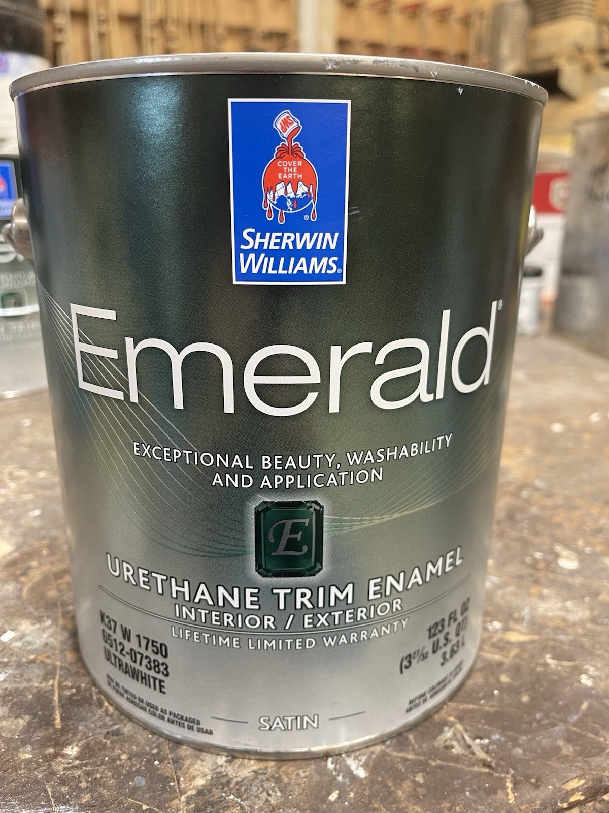 Gal. Sherwin Williams Emerald Urethane Paint /Custom Vanilla Yellow / Satin