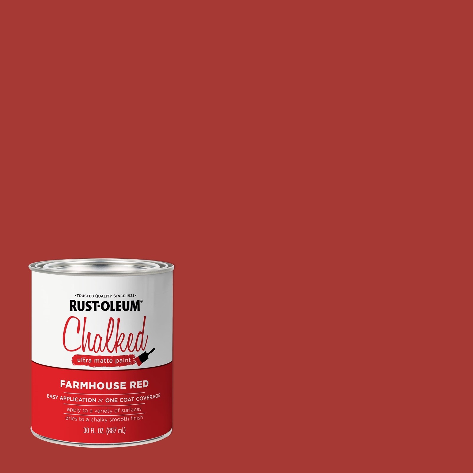 2 PK Rust-Oleum Chalked Ultra Matte Interior Paint, Farmhouse Red, 30oz Quart