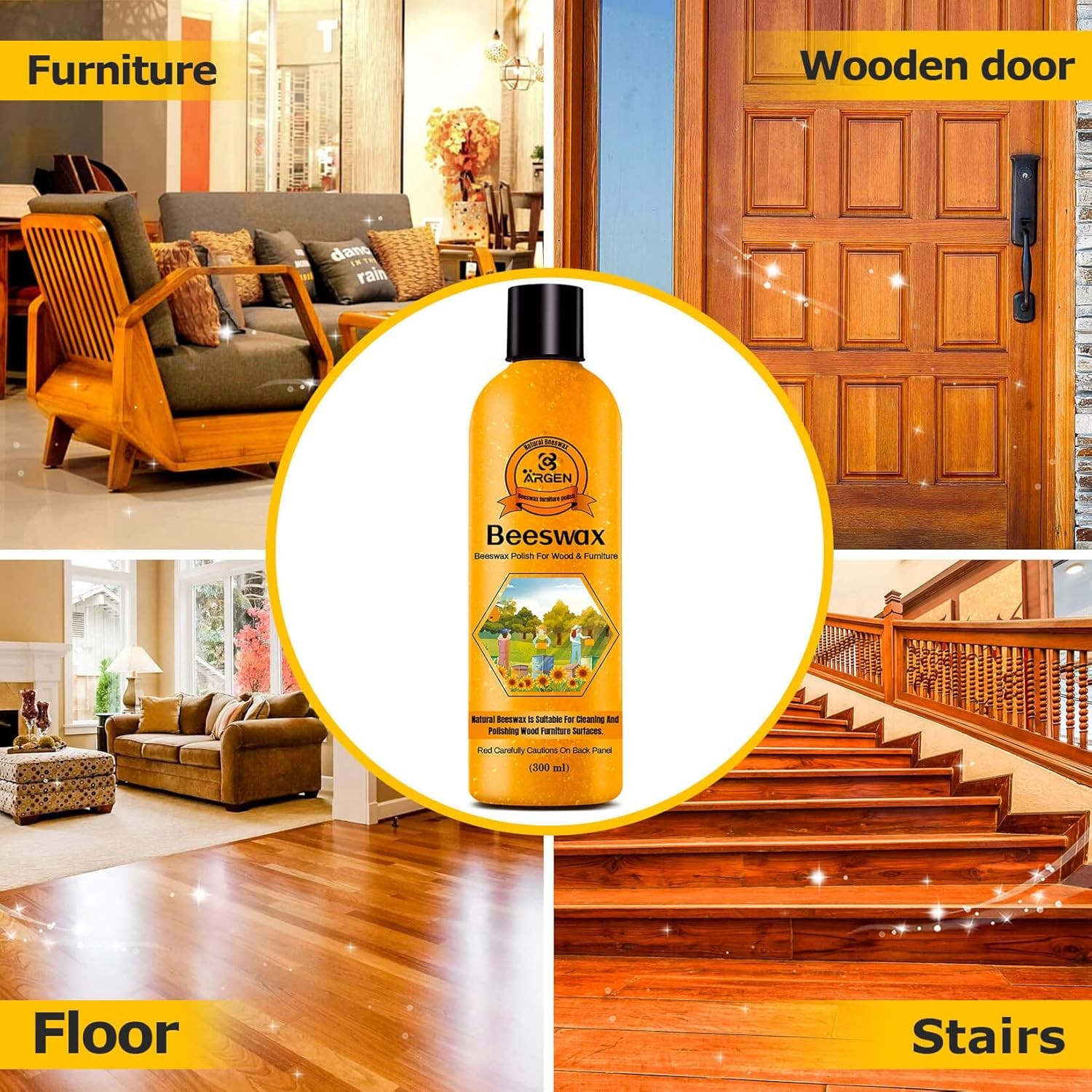 Beeswax Furniture Wood Polish – Wood Seasoning Beeswax Oil for Wood Natural Wood