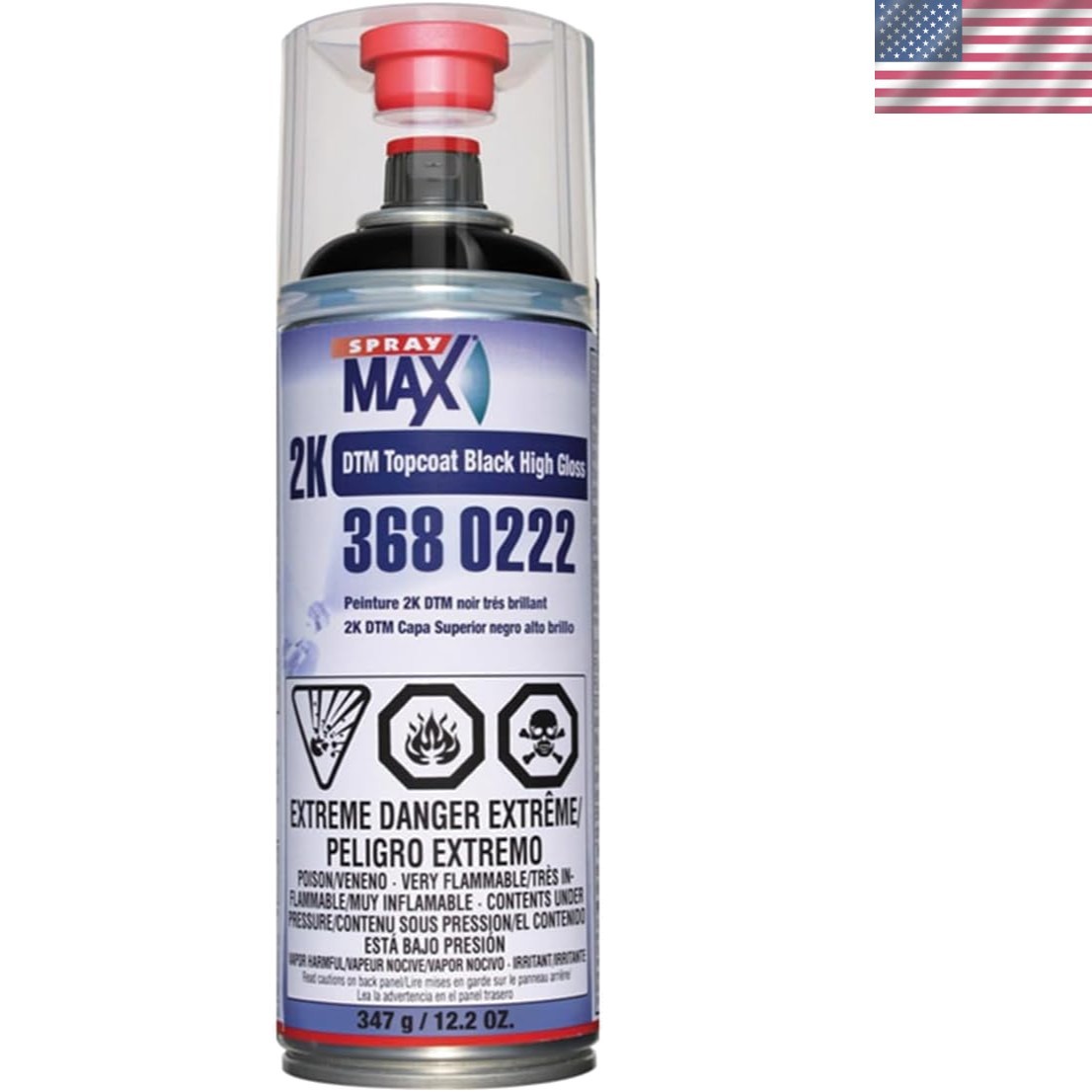 Effortless 2K Black High Gloss Coating – 12.2 Oz for Exterior/Interior Use