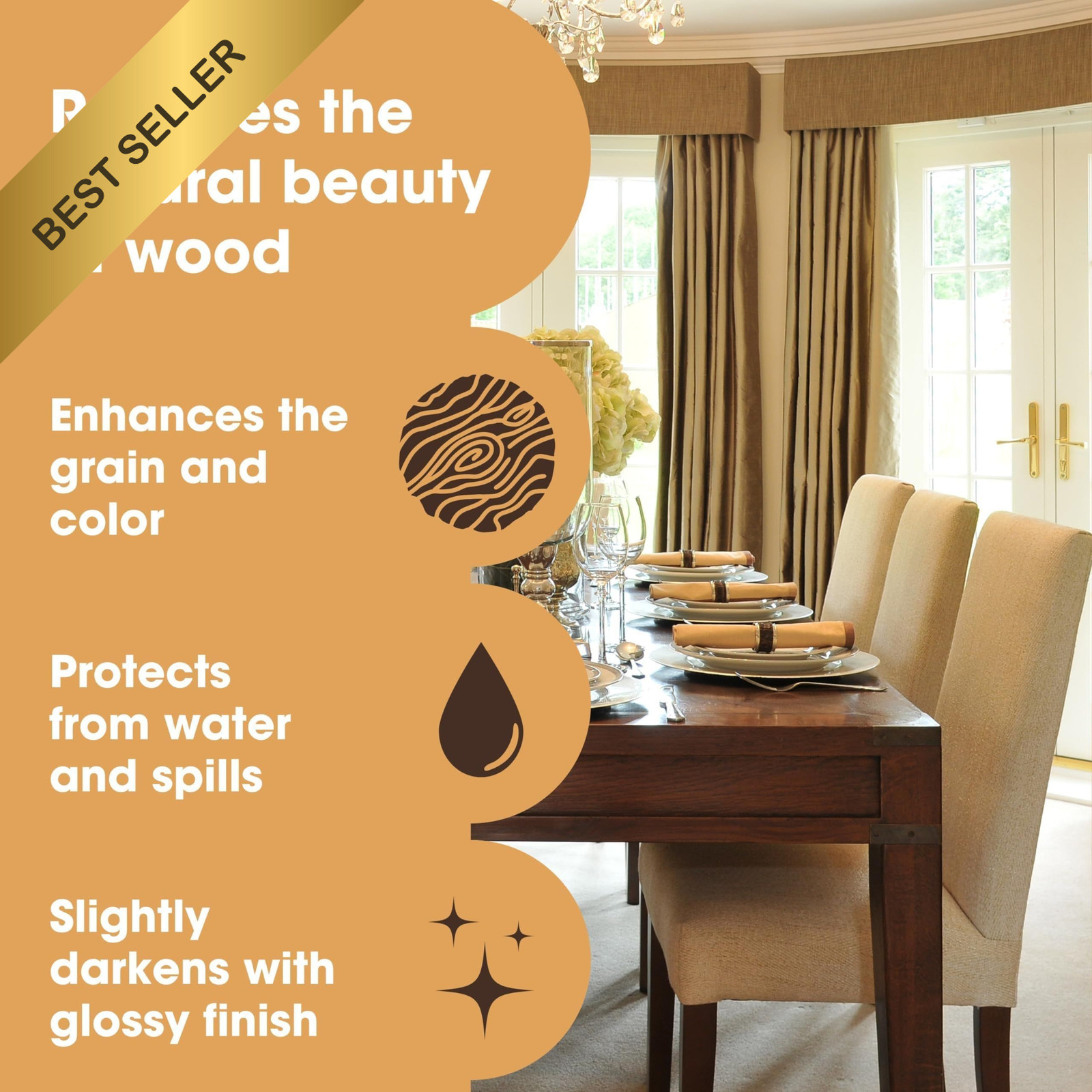 Furniture Clinic Boiled Linseed Oil 250ml Fast Drying Wood Furniture Protector