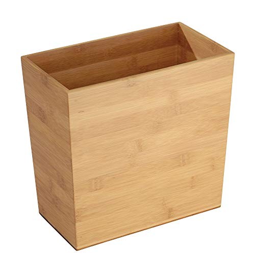 Rectangular Bamboo Waste Basket, The Formbu Collection – 10.5″ x Pack of 1