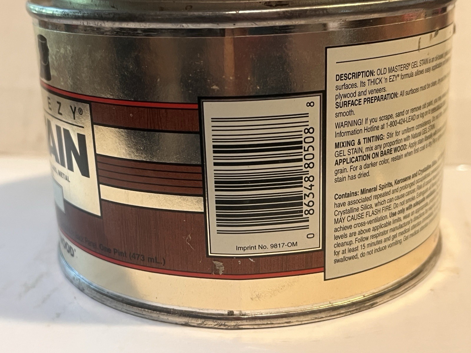 Old Masters Thick N Ezy, Gel Stain Pint, # 80508, Provincial