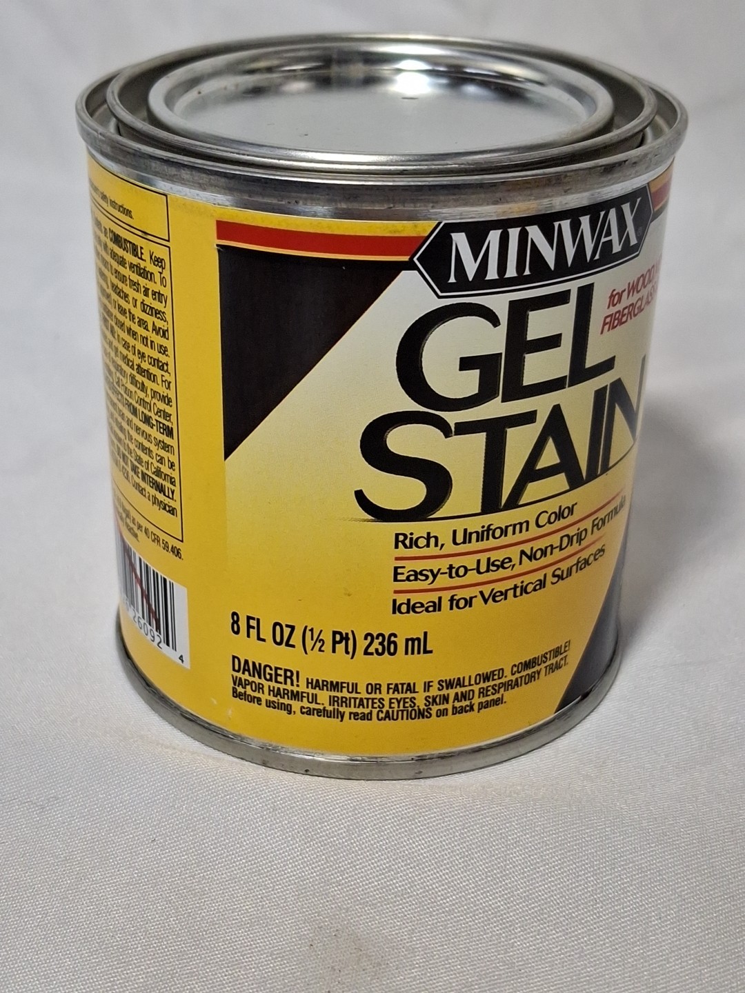 Minwax 260924444 Interior Wood Gel Stain, 1/2 pint, Black ,